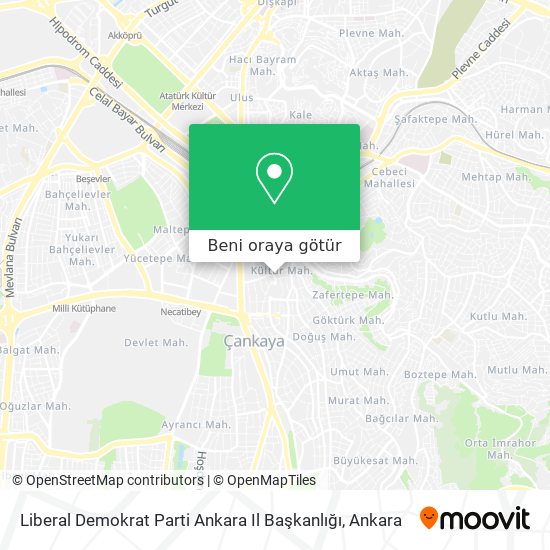 Liberal Demokrat Parti Ankara Il Başkanlığı harita