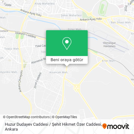 Huzur Dudayev Caddesi / Şehit Hikmet Özer Caddesi harita