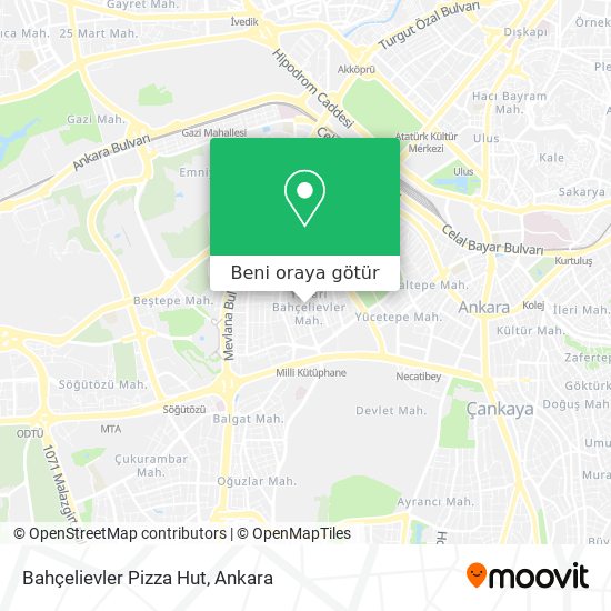 Bahçelievler Pizza Hut harita