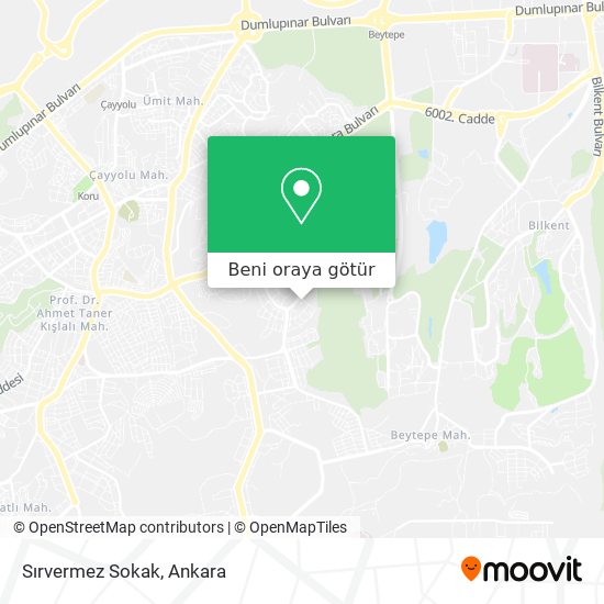 Sırvermez Sokak harita
