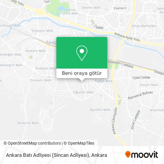 Ankara Batı Adliyesi (Sincan Adliyesi) harita