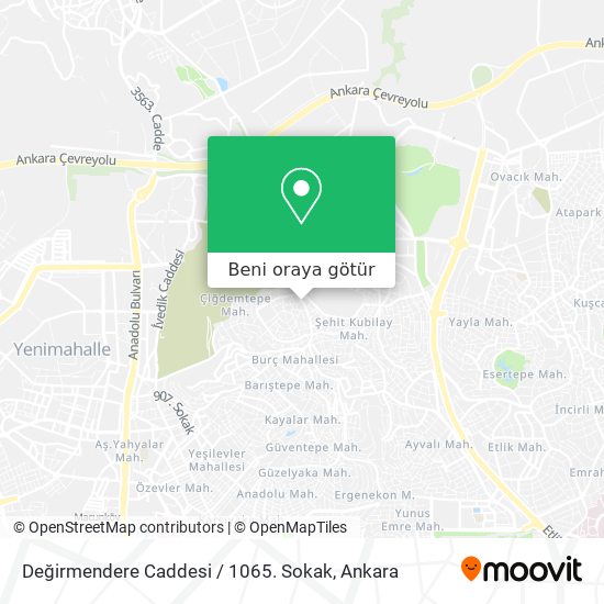 Değirmendere Caddesi / 1065. Sokak harita