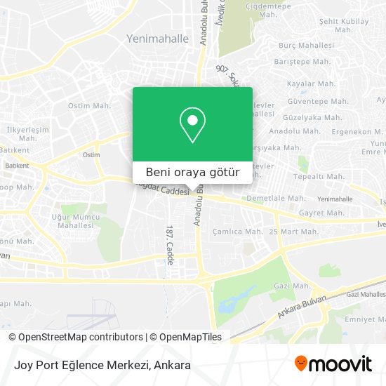 Joy Port Eğlence Merkezi harita