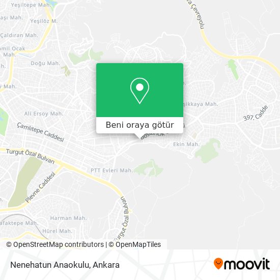 Nenehatun Anaokulu harita