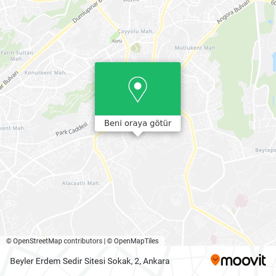 Beyler Erdem Sedir Sitesi Sokak, 2 harita