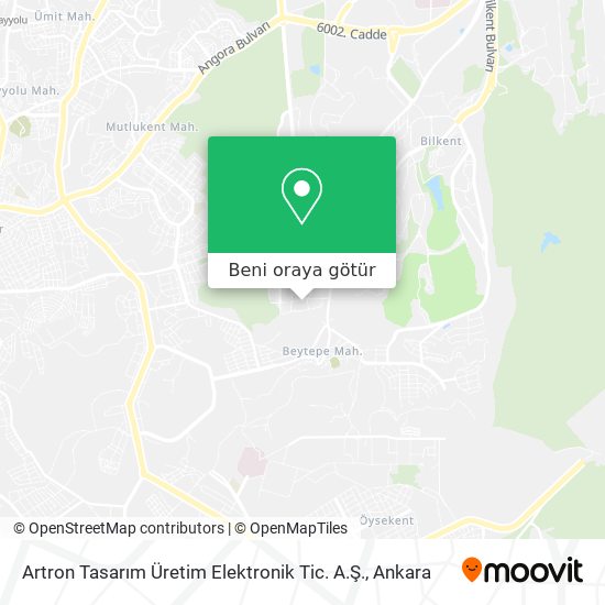 Artron Tasarım Üretim Elektronik Tic. A.Ş. harita