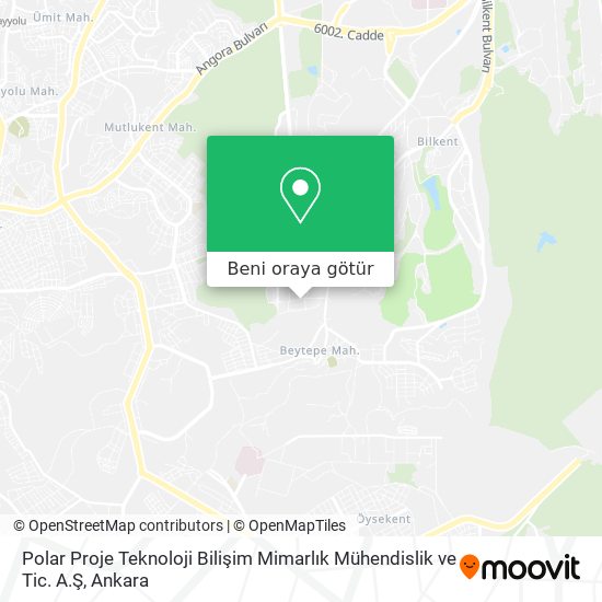 Polar Proje Teknoloji Bilişim Mimarlık Mühendislik ve Tic. A.Ş harita