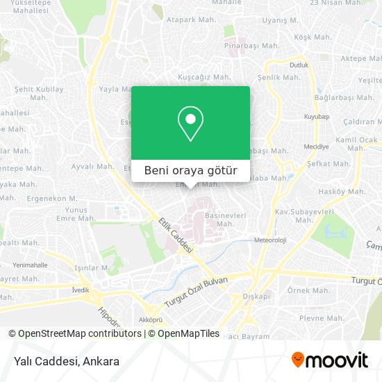 Yalı Caddesi harita