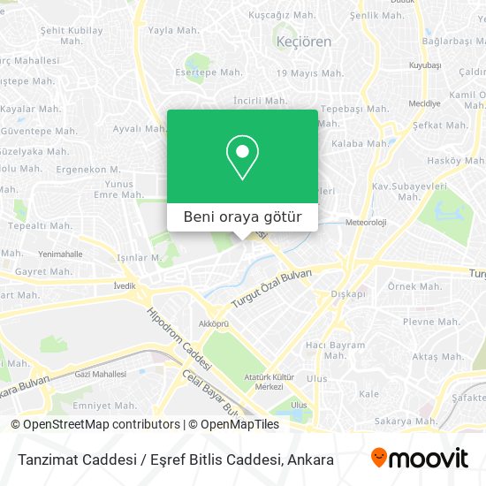 Tanzimat Caddesi / Eşref Bitlis Caddesi harita