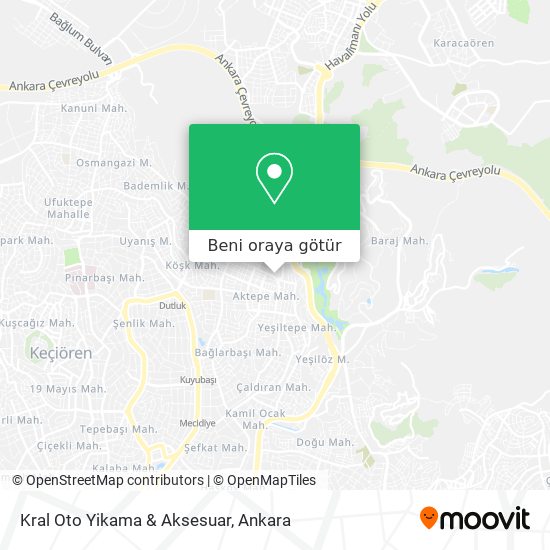 Kral Oto Yikama & Aksesuar harita