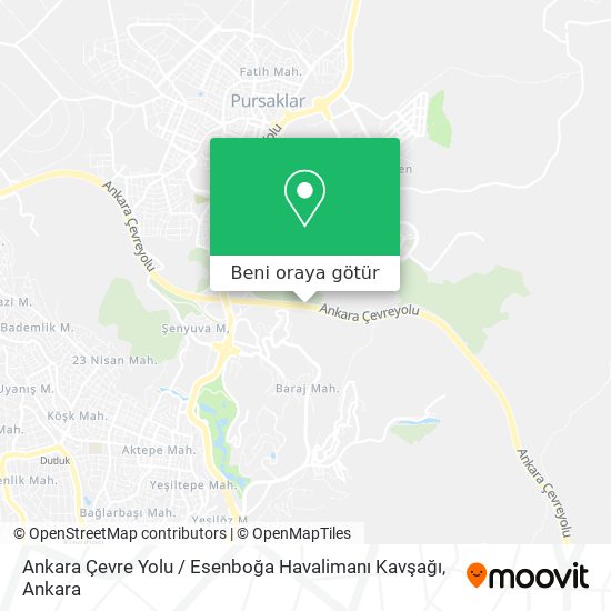 Ankara Çevre Yolu / Esenboğa Havalimanı Kavşağı harita