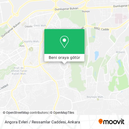Angora Evleri / Ressamlar Caddesi harita