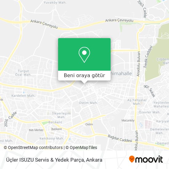 Üçler ISUZU Servis & Yedek Parça harita