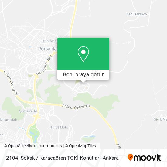2104. Sokak / Karacaören TOKİ Konutları harita