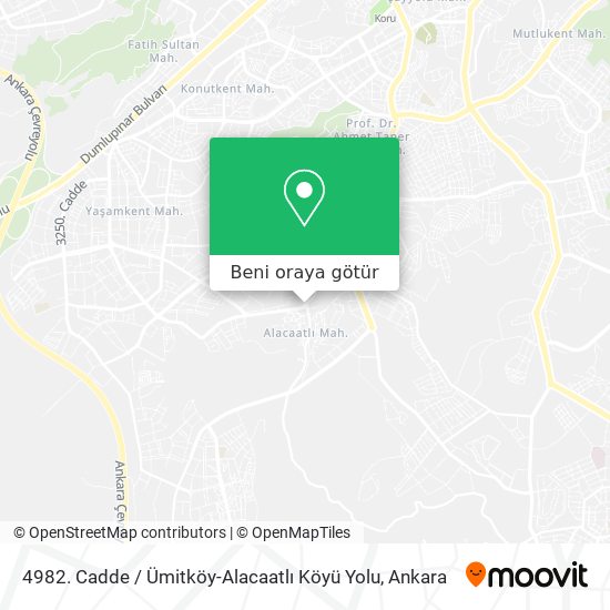 4982. Cadde / Ümitköy-Alacaatlı Köyü Yolu harita