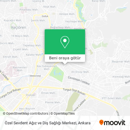Özel Sevdent Ağız ve Diş Sağlığı Merkezi harita