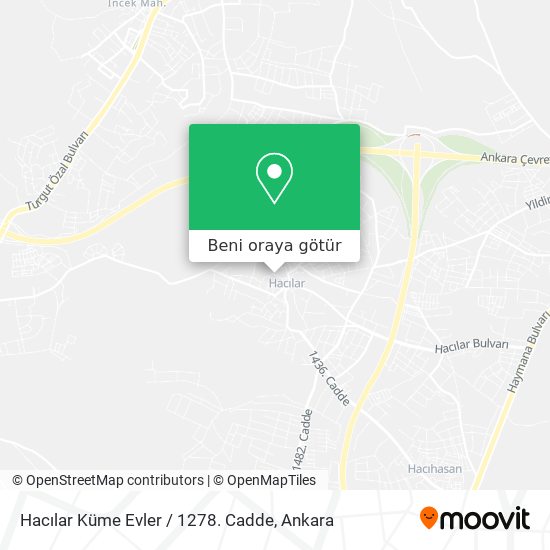 Hacılar Küme Evler / 1278. Cadde harita