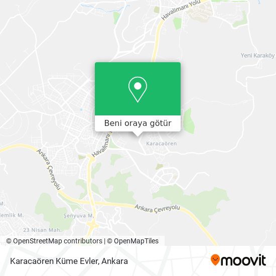 Karacaören Küme Evler harita