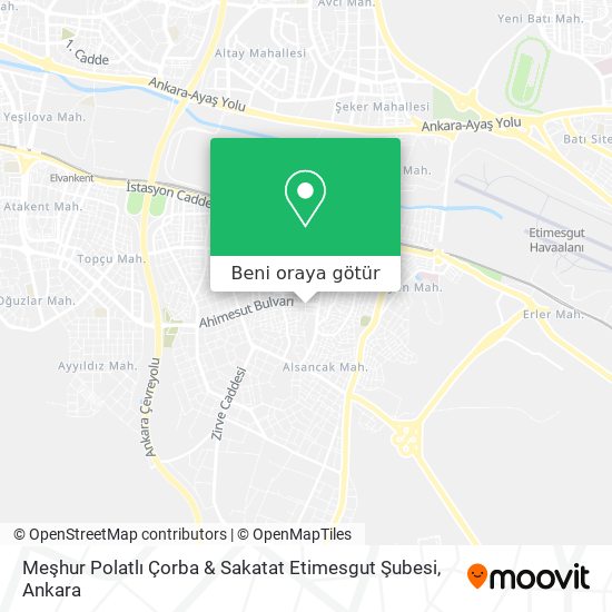 Meşhur Polatlı Çorba & Sakatat Etimesgut Şubesi harita