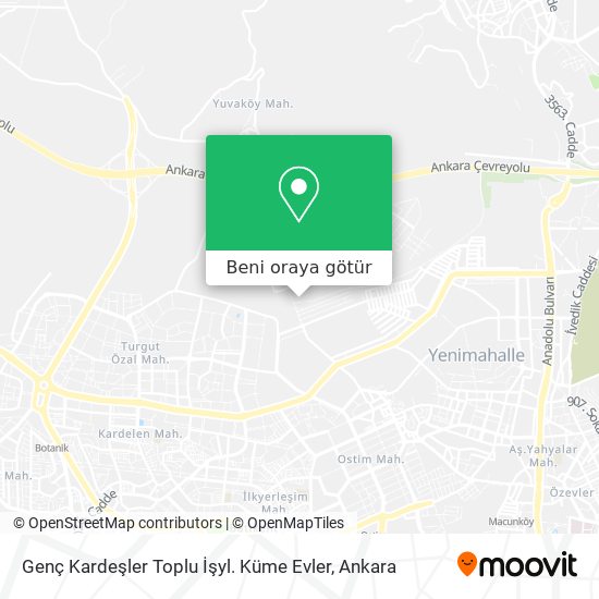 Genç Kardeşler Toplu İşyl. Küme Evler harita