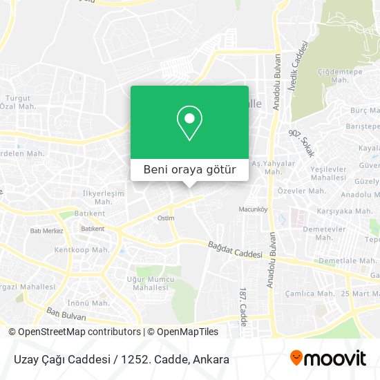 Uzay Çağı Caddesi / 1252. Cadde harita