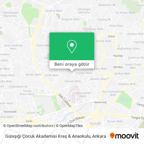 Günışığı Çocuk Akademisi Kreş & Anaokulu harita