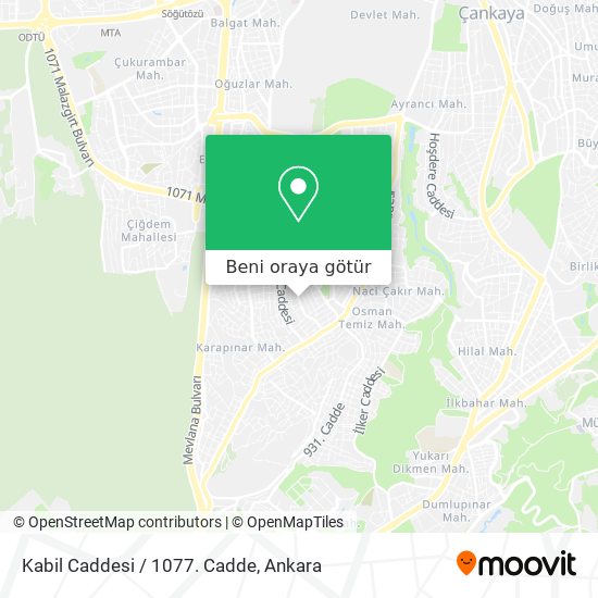 Kabil Caddesi / 1077. Cadde harita