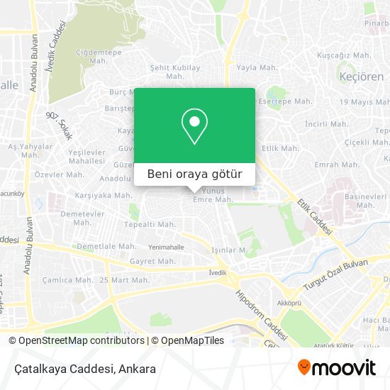 Çatalkaya Caddesi harita