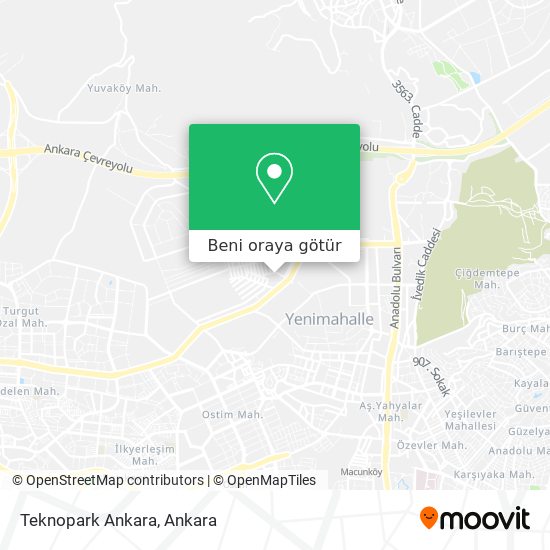 Teknopark Ankara harita