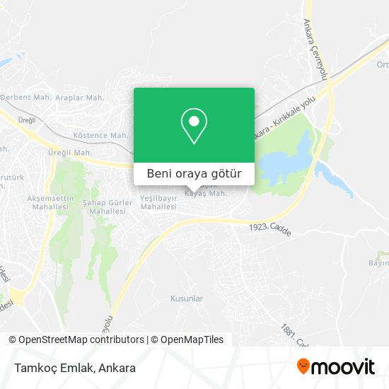 Tamkoç Emlak harita