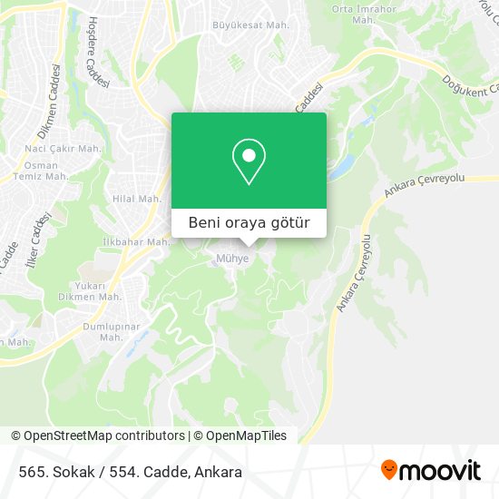 565. Sokak / 554. Cadde harita