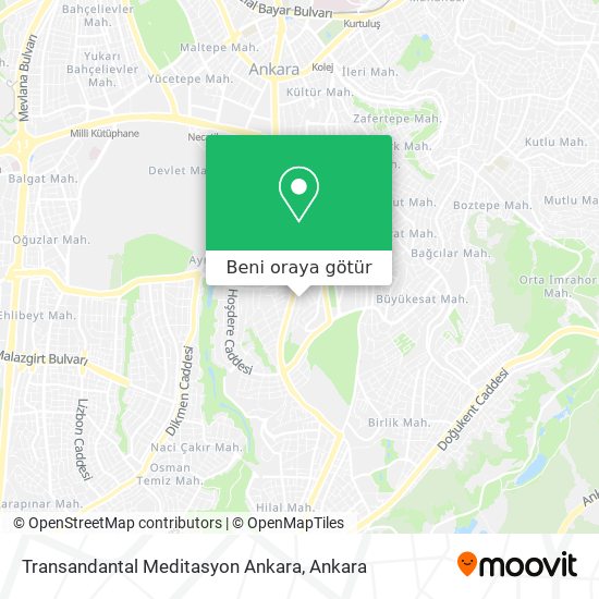 Transandantal Meditasyon Ankara harita