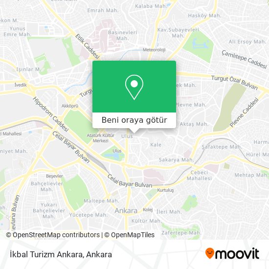 İkbal Turizm Ankara harita