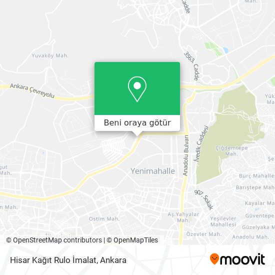 Hisar Kağıt Rulo İmalat harita
