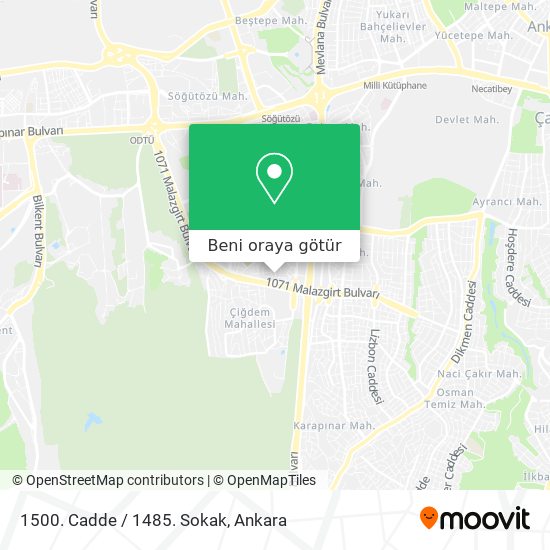 1500. Cadde / 1485. Sokak harita