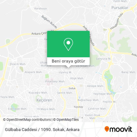 Gülbaba Caddesi / 1090. Sokak harita