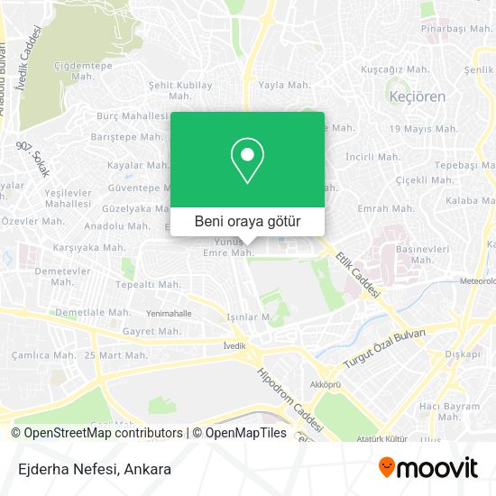 ejderha nefesi yenimahalle nerede otobus veya metro ile nasil gidilir