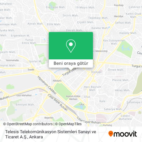 Telesis Telekomünikasyon Sistemleri Sanayi ve Ticaret A.Ş. harita