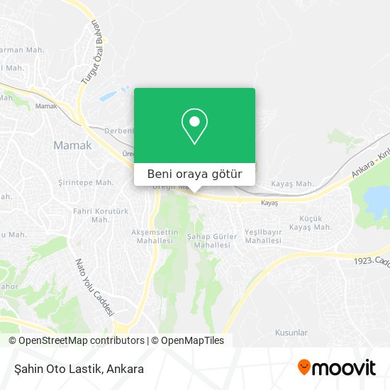 Şahin Oto Lastik harita