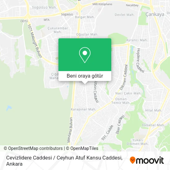 Cevizlidere Caddesi / Ceyhun Atuf Kansu Caddesi harita