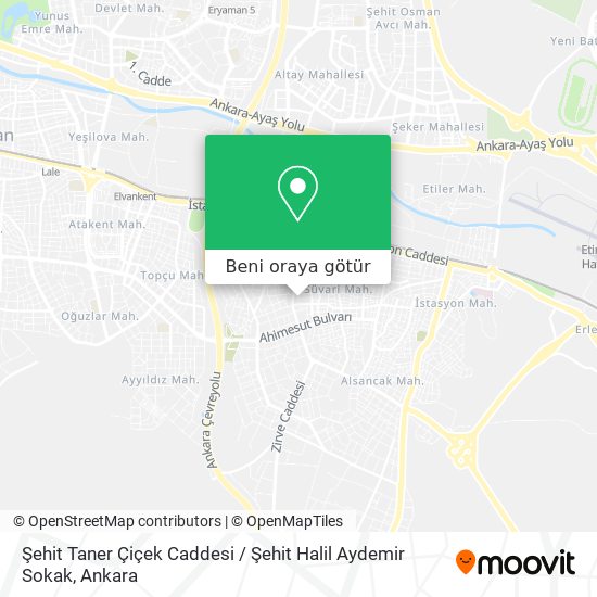 Şehit Taner Çiçek Caddesi / Şehit Halil Aydemir Sokak harita