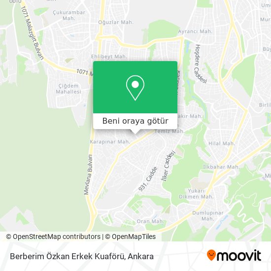 Berberim Özkan Erkek Kuaförü harita