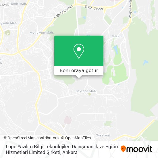 Lupe Yazılım Bilgi Teknolojileri Danışmanlık ve Eğitim Hizmetleri Limited Şirketi harita