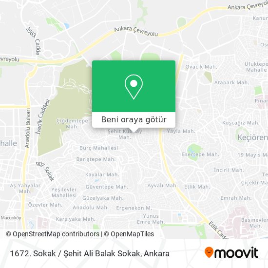 1672. Sokak / Şehit Ali Balak Sokak harita