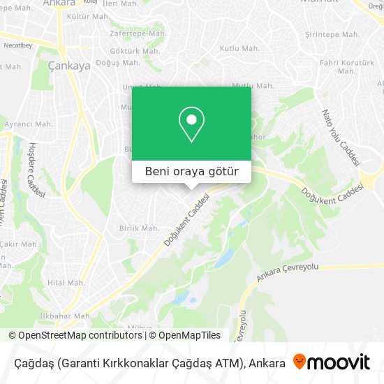 Çağdaş (Garanti Kırkkonaklar Çağdaş ATM) harita