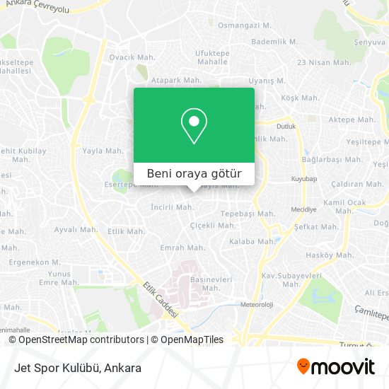 Jet Spor Kulübü harita