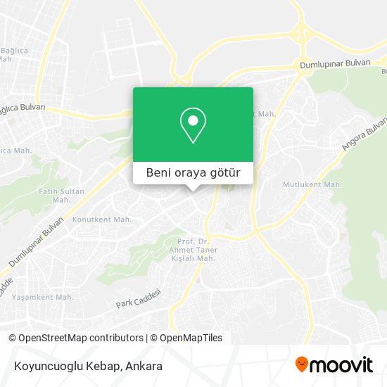 Koyuncuoglu Kebap harita