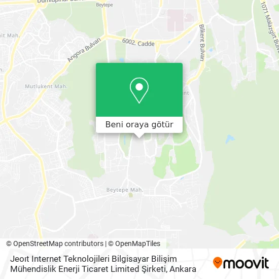 Jeoıt Internet Teknolojileri Bilgisayar Bilişim Mühendislik Enerji Ticaret Limited Şirketi harita