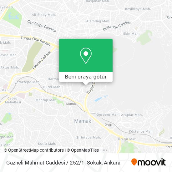 Gazneli Mahmut Caddesi / 252 / 1. Sokak harita
