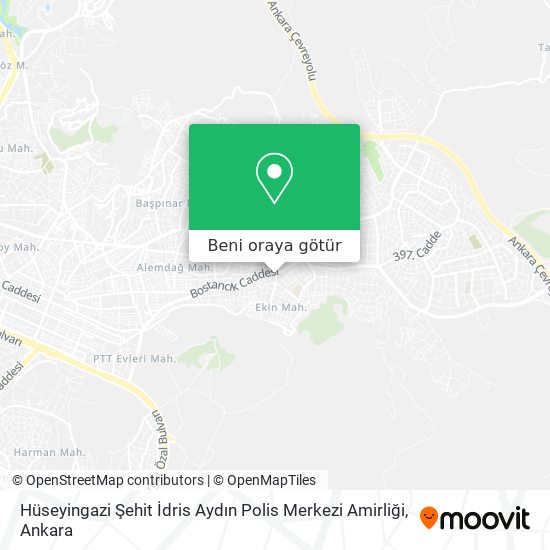 Hüseyingazi Şehit İdris Aydın Polis Merkezi Amirliği harita